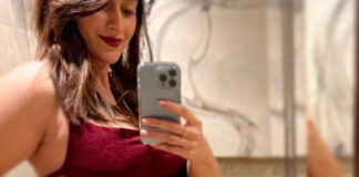 इलियाना डिक्रूज ने बैकलेस मरून गाउन में फ्लॉन्ट किया बेबी बंप _169044066010