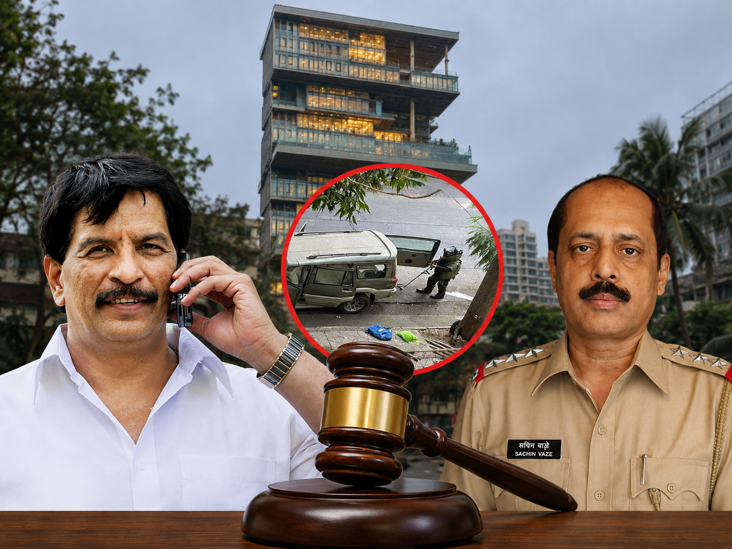 एंटीलिया कांड में पांच साल बाद बड़ा फैसला: सचिन वाझे और प्रदीप शर्मा समेत 10 आरोपियों पर आरोप तय
