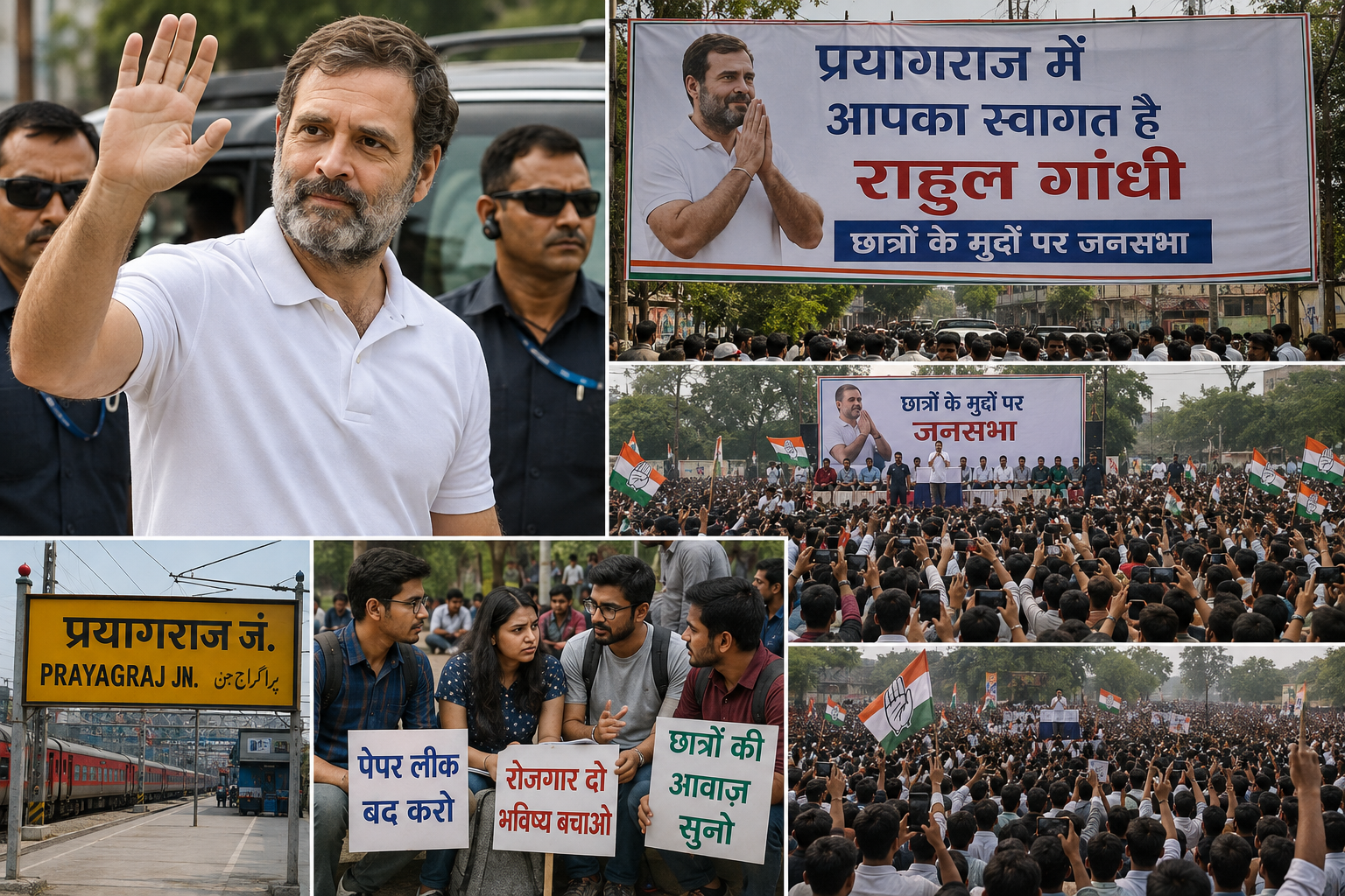 प्रयागराज पहुंचेंगे कल राहुल गांधी, छात्रों के मुद्दों पर करेंगे जनसभा