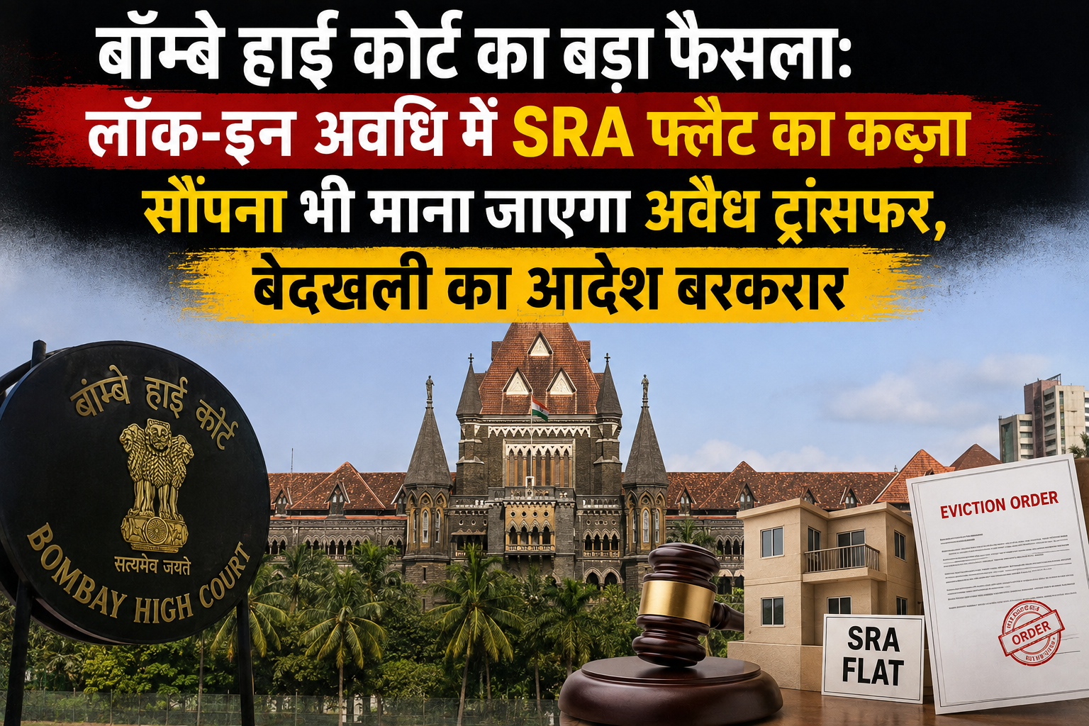 बॉम्बे हाई कोर्ट का बड़ा फैसला: लॉक-इन अवधि में SRA फ्लैट का कब्ज़ा सौंपना भी माना जाएगा अवैध ट्रांसफर, बेदखली का आदेश बरकरार