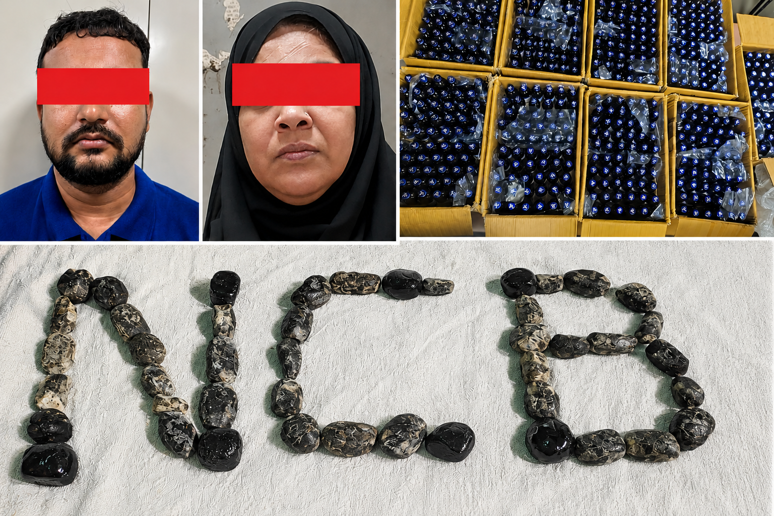 एनसीबी का बड़ा ऑपरेशन: 15,018 कोडीन कफ सिरप की बोतलें, 12,240 ट्रामाडोल टैबलेट और 1 किलो चरस जब्त, दो गिरफ्तार