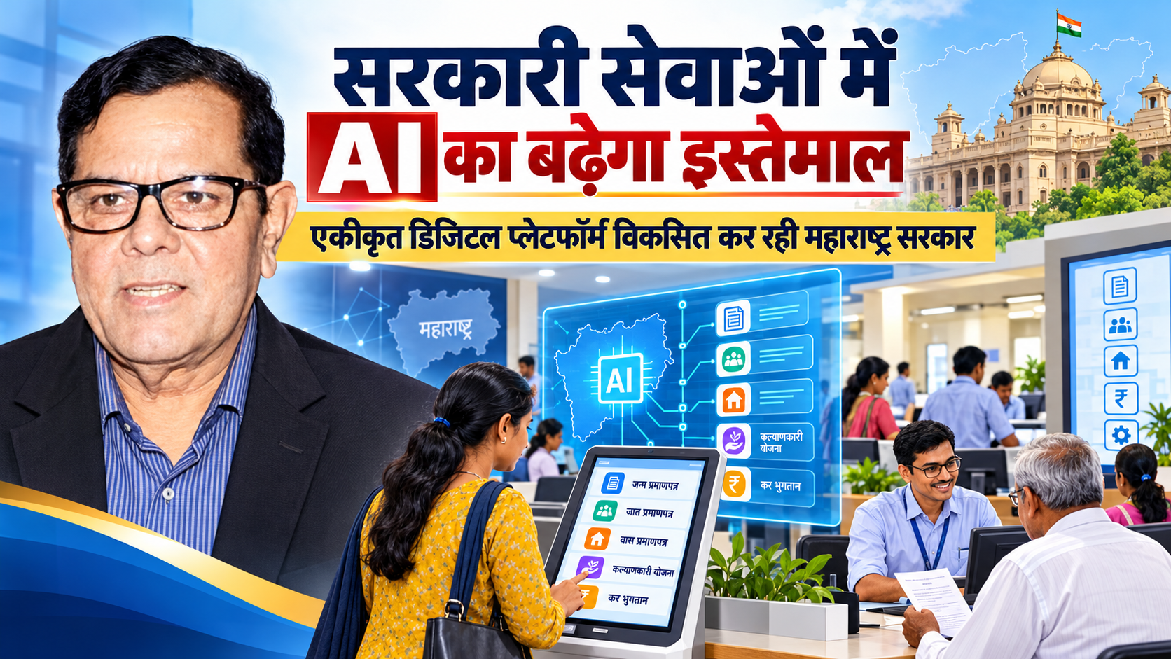 सरकारी सेवाओं में AI का बढ़ेगा इस्तेमाल: एकीकृत डिजिटल प्लेटफॉर्म विकसित कर रही महाराष्ट्र सरकार